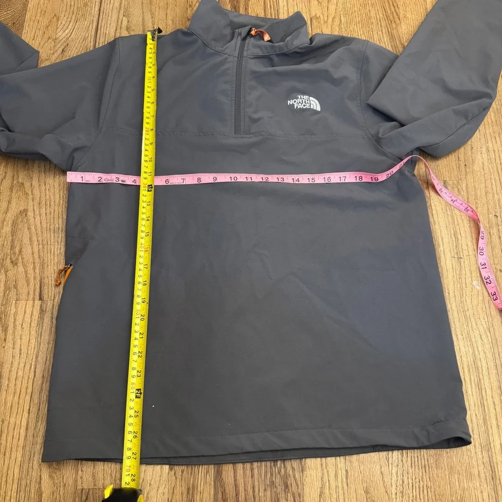 The North Face Apex Mens Gray Quarter Zip Softshell Pullover Jacket Size Medium